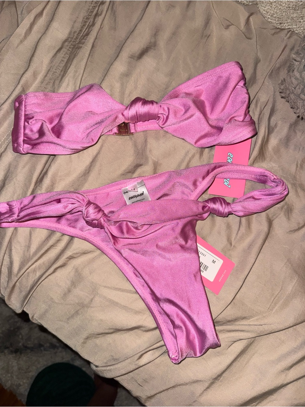 Edikted Pink Knot Bikini Set